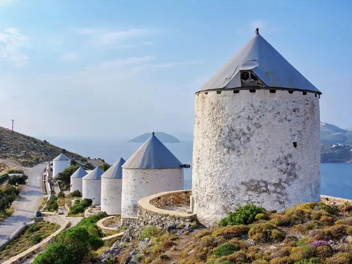 Framed Print : Windmills of Pandeli, Leros Island, Dodecanese, Greece Framed Print : Windmills of Pandeli, Leros Island, Dodecanese, Greece