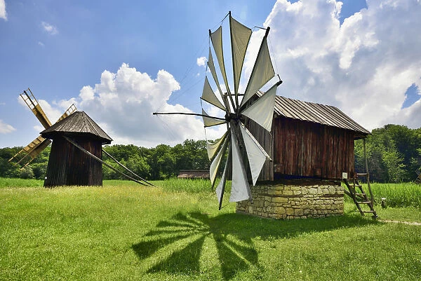 Windmills of Romania. ASTRA Museum of Traditional Folk Civilization, an open-air museum