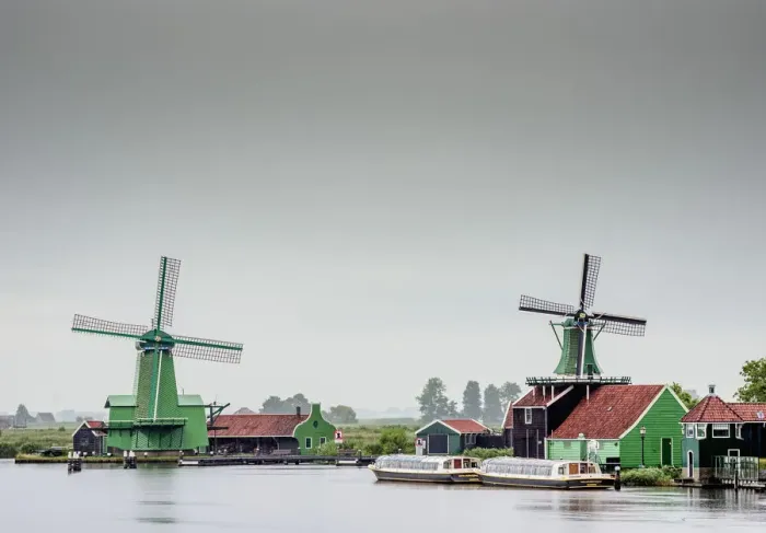 Framed Print : Windmills in Zaanse Schans, Zaandam, North Holland, The Netherlands Framed Print : Windmills in Zaanse Schans, Zaandam, North Holland, The Netherlands