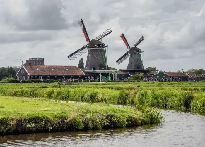Framed Print : Windmills in Zaanse Schans, Zaandam, North Holland, The Netherlands Framed Print : Windmills in Zaanse Schans, Zaandam, North Holland, The Netherlands