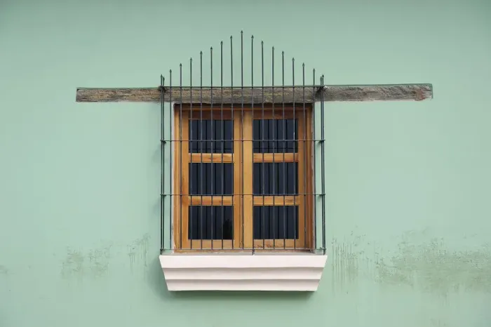 Framed Print : Window detail, Comayagua, Central America, Honduras