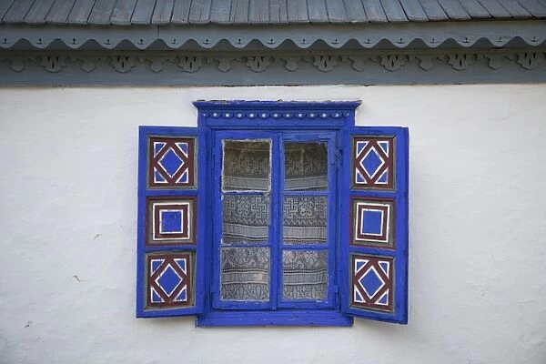 Window on house from Tulcea County, National Village Museum, Bucharest, Romania