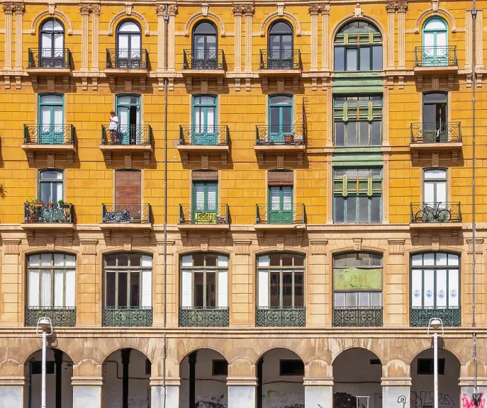 Framed Print : Windows & Arches of Traditional Building, Bilbao, Basque Country, Spain Framed Print : Windows & Arches of Traditional Building, Bilbao, Basque Country, Spain