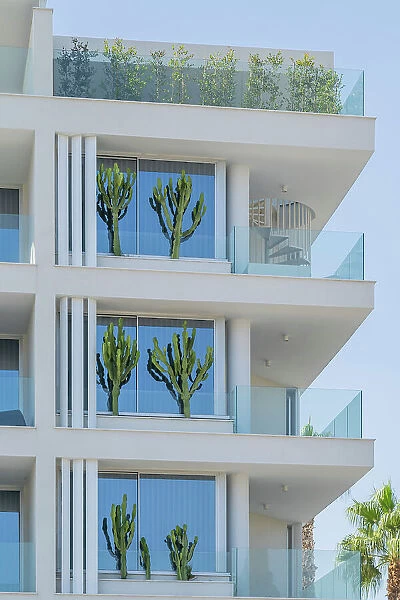 Windows and balconines, Larnaca, Cyprus