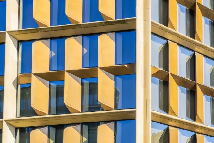 Framed Print : Windows, Bloomberg Office, City of London, London, England, UK
