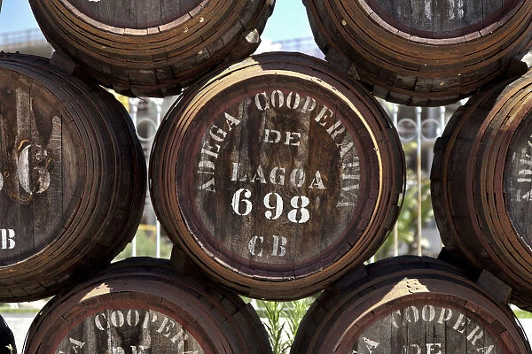 Wine barrels, Adega Cooperativa, Lagoa, Algarve, Portugal