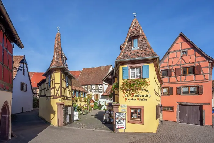 Framed Print : Winery in the old town of Eguisheim, Alsace, Alsace Wine Road, Haut-Rhin, Grand Est, France Framed Print : Winery in the old town of Eguisheim, Alsace, Alsace Wine Road, Haut-Rhin, Grand Est, France