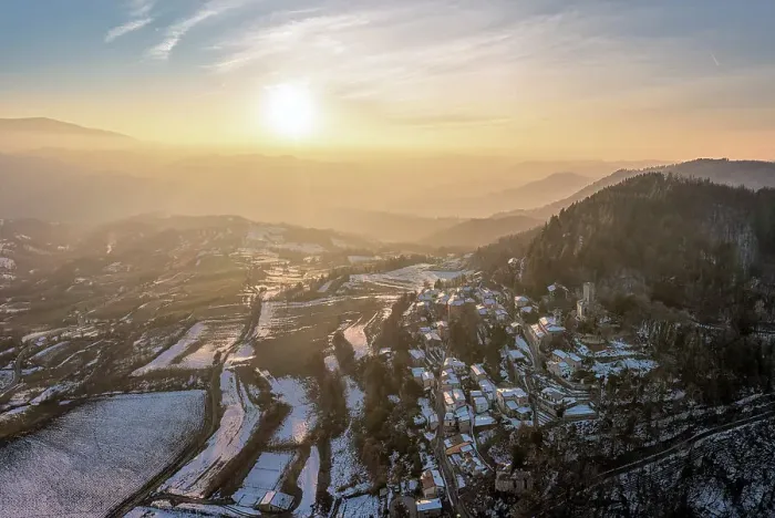 Framed Print : Winter aerial view of the town of Pietragavina and its castle. Pietravina, Varzi, Oltrepo wine region, Oltrepo pavese, Lombardy, Italy, Europe Framed Print : Winter aerial view of the town of Pietragavina and its castle. Pietravina, Varzi, Oltrepo wine region, Oltrepo pavese, Lombardy, Italy, Europe