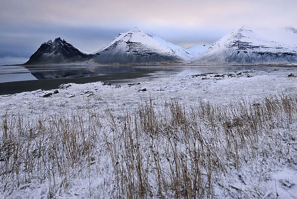 Winter landscape, Djupivogur, Iceland