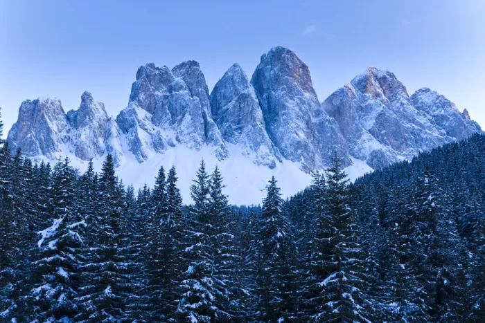 Framed Print : Winter landscape, Le Odle Group, Geisler Spitzen (3060m), Val di Funes, Italian Dolomites Framed Print : Winter landscape, Le Odle Group, Geisler Spitzen (3060m), Val di Funes, Italian Dolomites