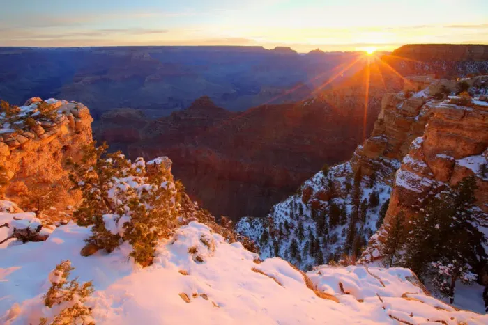 Framed Print : Winter Sunrise, Grand Canyon National Park, Arizona, USA Framed Print : Winter Sunrise, Grand Canyon National Park, Arizona, USA
