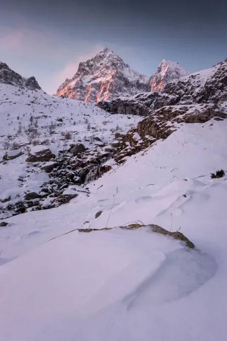 Framed Print : A winter sunrise at Monviso, Monviso Natural Park, Po Valley, Crissolo, Cuneo province, Piedmont, Italy Framed Print : A winter sunrise at Monviso, Monviso Natural Park, Po Valley, Crissolo, Cuneo province, Piedmont, Italy