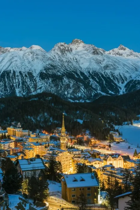 Framed Print : Winter view of St. Moritz, Graubunden, Switzerland Framed Print : Winter view of St. Moritz, Graubunden, Switzerland