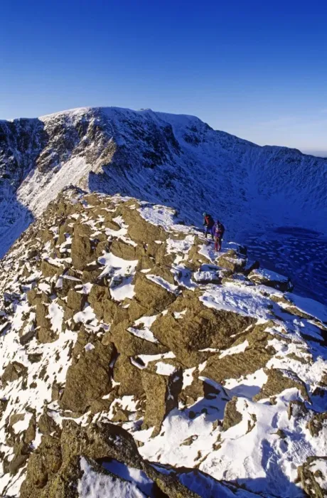 Framed Print : Winter walking and climbing on Hellvelyn, The Lake District, Cumbria Framed Print : Winter walking and climbing on Hellvelyn, The Lake District, Cumbria