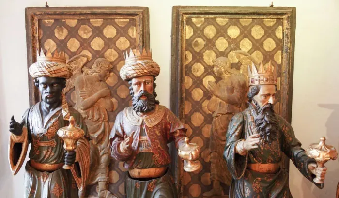 Framed Print : Three Wise Kings waiting fAor the 6th of January, Clock tower, Venice, Veneto; Italy Framed Print : Three Wise Kings waiting fAor the 6th of January, Clock tower, Venice, Veneto; Italy