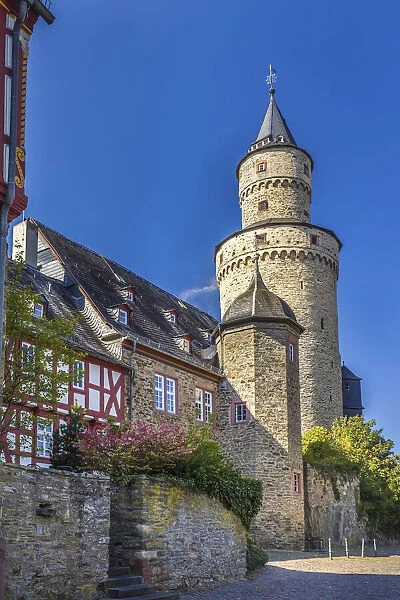 Witch tower and Idstein Castle, Hesse, Germany