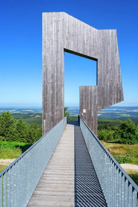 Framed Print : Wndklang sculpture on the Erbeskopf summit, Hunsruck National Park, Rhineland-Palatinate, Germany Framed Print : Wndklang sculpture on the Erbeskopf summit, Hunsruck National Park, Rhineland-Palatinate, Germany