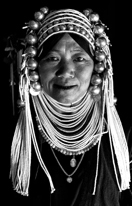 Framed Print : Woman of the Akha tribe in traditional dress, in a hill village near Kengtung (Kyaingtong), Shan State, Myanmar Framed Print : Woman of the Akha tribe in traditional dress, in a hill village near Kengtung (Kyaingtong), Shan State, Myanmar