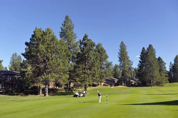 Framed Print : Woman playing golf, Widgi Creek Golf course, Bend, Oregon, USA MR Framed Print : Woman playing golf, Widgi Creek Golf course, Bend, Oregon, USA MR