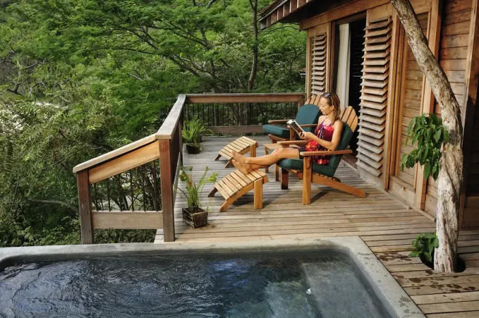 Framed Print : Woman relaxing at the Aqua Wellness Resort, Nicaragua, Central America Framed Print : Woman relaxing at the Aqua Wellness Resort, Nicaragua, Central America