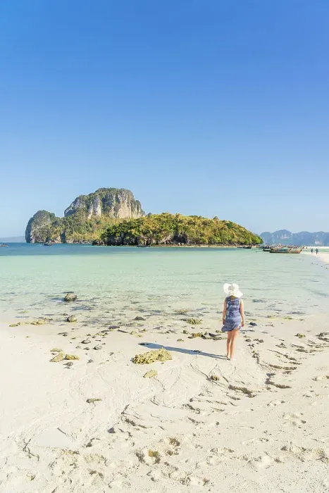 Framed Print : A woman on Tub Island, Ao Nang, Krabi, Thailand (MR)