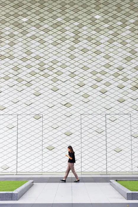 Framed Print : Woman walking past Breeze Xinyi shopping mall, Xinyi, Taipei, Taiwan Framed Print : Woman walking past Breeze Xinyi shopping mall, Xinyi, Taipei, Taiwan