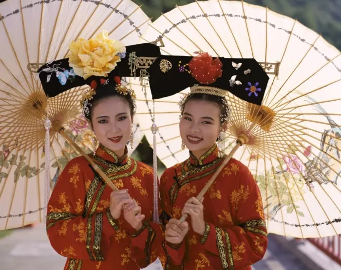 Framed Print : Women Dressed in Traditional Costume Framed Print : Women Dressed in Traditional Costume