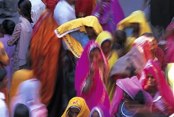Women wearing Saris, Pushkar, Rajasthan, India
