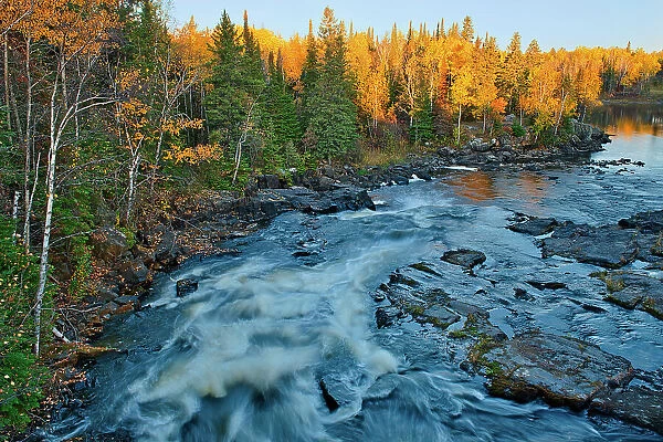 Wood Falls on the Manigotogan River Highway 304 near Manigotogan Manitoba, Canada
