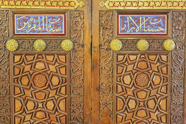 Wooden carved doors, Museum of Selimiye mosque, Edirne, Edirne Province, Turkey