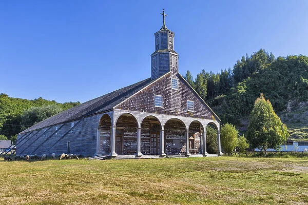 Wooden church of Quinchao, Quinchao, Chiloe island, Los Lagos region, Chile