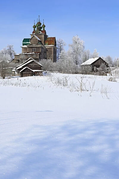 Wooden Dormition church (1694), Nelazskoe, Vologda region, Russia