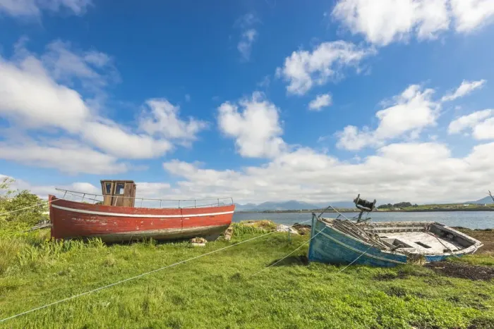 Framed Print : Wooden fishing boat in Roundstone. Co. Galway, Connacht province, Ireland Framed Print : Wooden fishing boat in Roundstone. Co. Galway, Connacht province, Ireland
