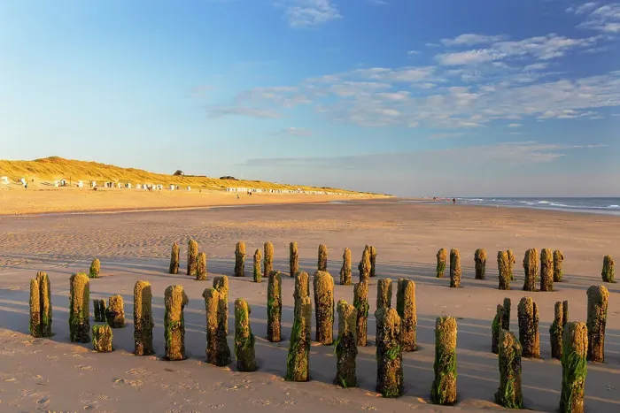 Framed Print : Wooden groynes on Rantum beach, Sylt, Schleswig Holstein, Germany
