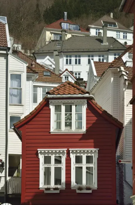 Framed Print : Wooden houses in Bergens Old Town. Bergen, Norway Framed Print : Wooden houses in Bergens Old Town. Bergen, Norway