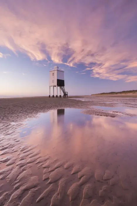 Framed Print : Wooden lighthouse and reflections on Burnham Beach at low tide, Burnham on Sea, Somerset Framed Print : Wooden lighthouse and reflections on Burnham Beach at low tide, Burnham on Sea, Somerset