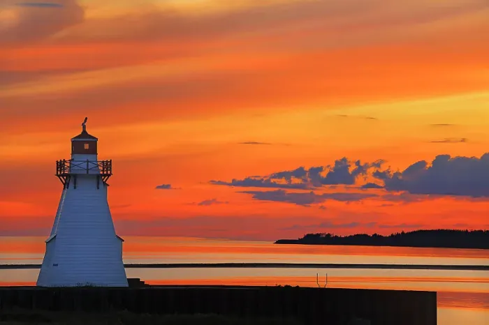 Framed Print : Woods Island Range Light at sunset. Wood Islands. Prince Edward Island Wood Islands, Prince Edward Island, Canada Framed Print : Woods Island Range Light at sunset. Wood Islands. Prince Edward Island Wood Islands, Prince Edward Island, Canada
