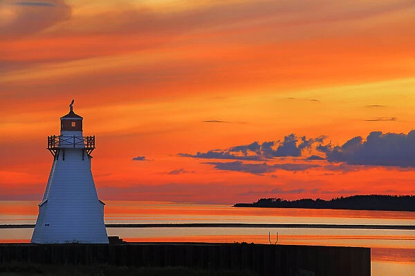 Woods Island Range Light at sunset. Wood Islands. Prince Edward Island Wood Islands, Prince Edward Island, Canada