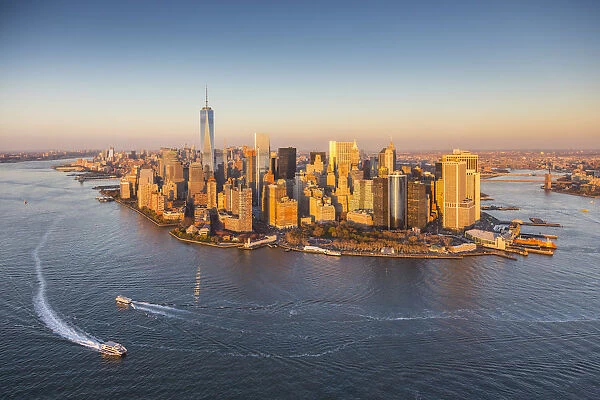 One World Trade Center and Lower Manhattan, New York City, New York, USA