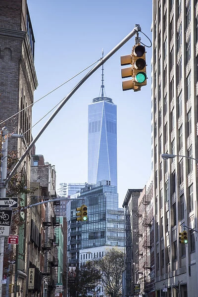 One World Trade Center from Soho, New York City, New York, USA