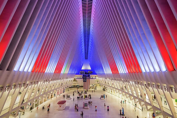 World Trade Center station (PATH), known also as Oculus, designed by architect Santiago Calatrava, Manhattan, New York, USA