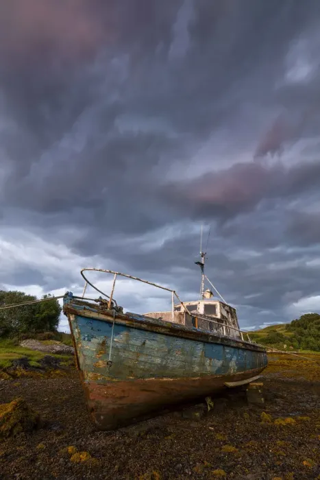 Framed Print : wreck boat, Ornsay, isle of Skye, Inner hebrides, Scotland Framed Print : wreck boat, Ornsay, isle of Skye, Inner hebrides, Scotland