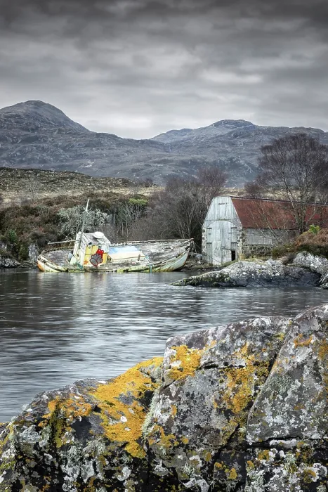 Framed Print : Wreck of 'Johan' and Castle Maol, Kyleakin, Isle of Skye, Scottish Highlands, Scotland, UK, February 2025 Framed Print : Wreck of 'Johan' and Castle Maol, Kyleakin, Isle of Skye, Scottish Highlands, Scotland, UK, February 2025