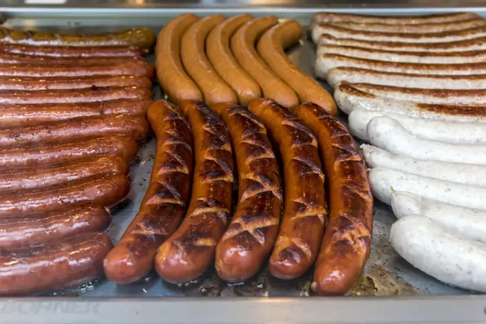 Framed Print : Wurstel sausages stand, Vienna, Austria Framed Print : Wurstel sausages stand, Vienna, Austria