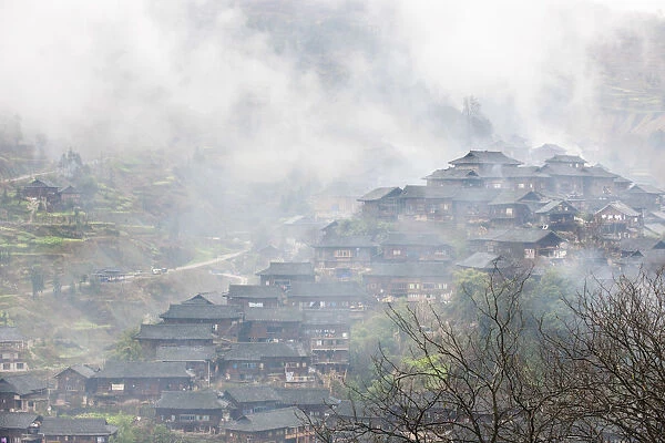 Xijiang, or one-thousand-householdaa Miao Village, Guizhou, the biggest Miao