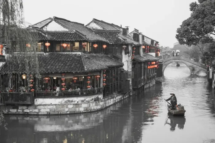 Framed Print : Xitang, Zhejiang Province, Nr Shanghai, China Framed Print : Xitang, Zhejiang Province, Nr Shanghai, China
