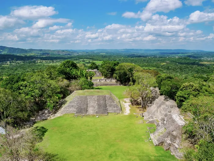 Framed Print : Xunantunich Archaeological Site, elevated view from El Castillo, Cayo District, Belize Framed Print : Xunantunich Archaeological Site, elevated view from El Castillo, Cayo District, Belize