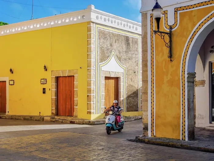 Framed Print : Yellow street of Izamal, Yucatan State, Mexico Framed Print : Yellow street of Izamal, Yucatan State, Mexico