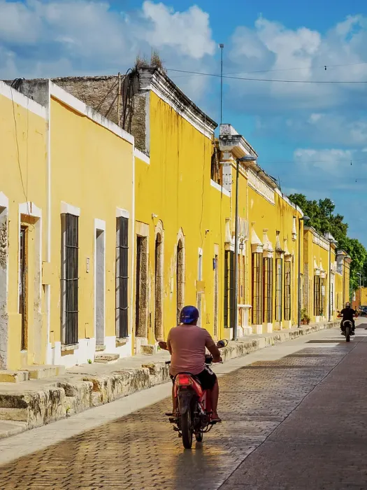 Framed Print : Yellow street of Izamal, Yucatan State, Mexico Framed Print : Yellow street of Izamal, Yucatan State, Mexico