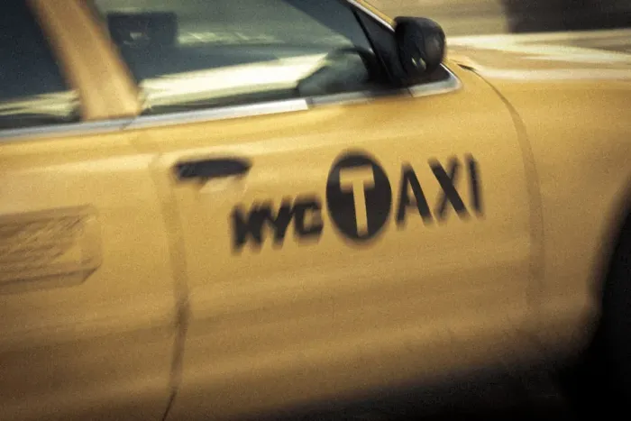 Framed Print : Yellow Taxi cab, Manhattan, New York City, USA